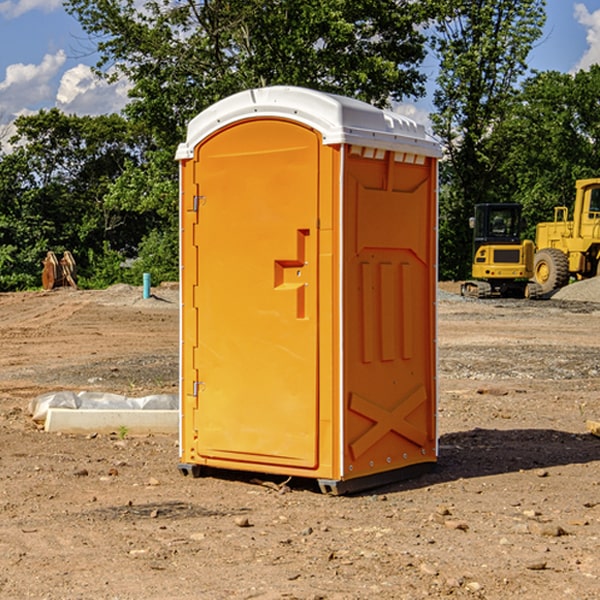 how often are the portable restrooms cleaned and serviced during a rental period in Lake View New York